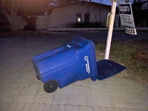 Mighty Winds Toppled Recycling Bins in El Paso Last Week