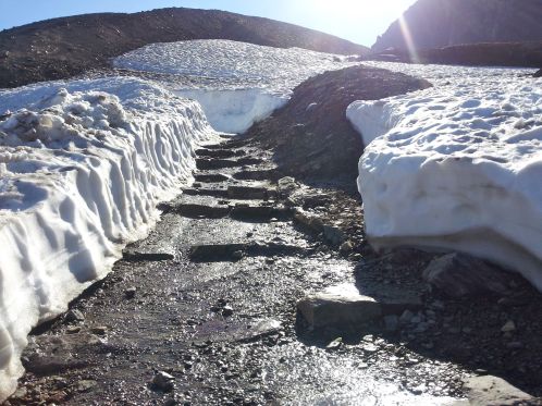 Icy Paths and Snow Fortresses En Route to Sperry Glacier