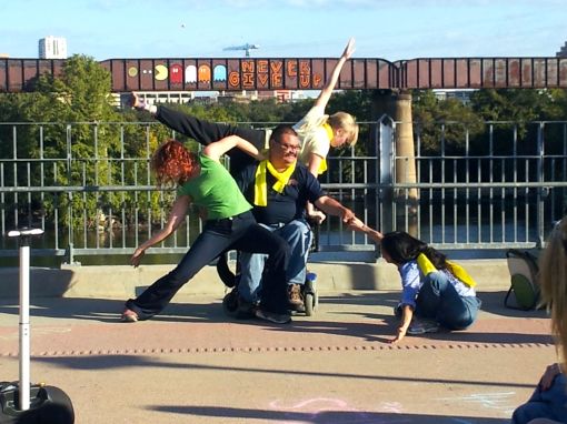I Attended a Dance Performance of Able-Bodied, Braced and Wheelchair-Bound Individuals on the Lamar Pedestrian Bridge - A Perfect Day!